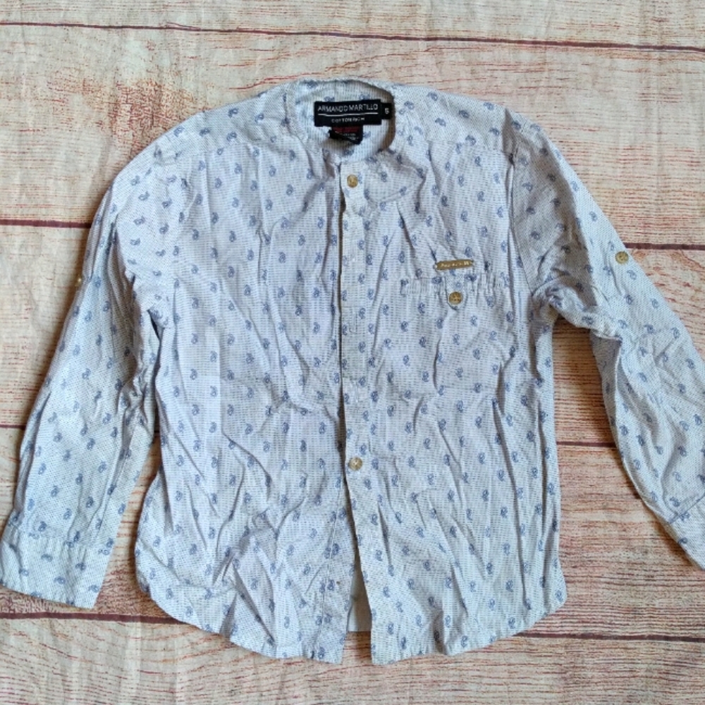 Armando Martillo button down paisley shirt sz 5